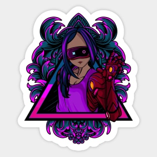 robot girl Sticker